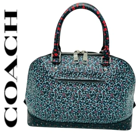 Coach Sierra Satchel Ranch Floral Tea Rose Print Limited Edition Domed Bag $395 - Picture 3 of 14